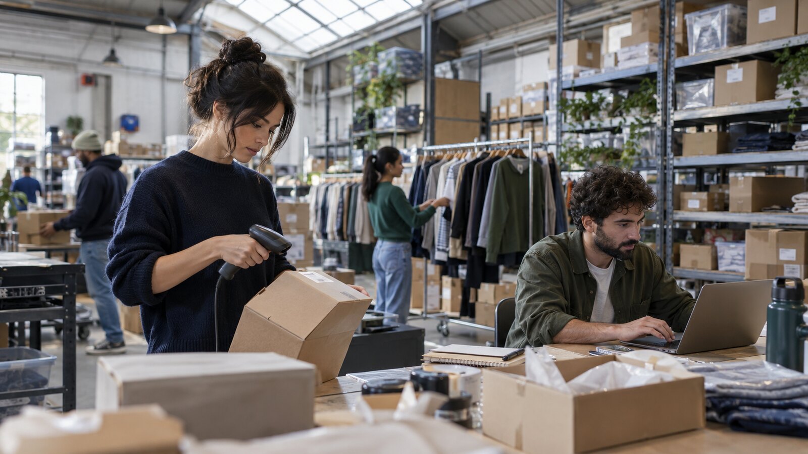 Ecommerce SEO workspace with product catalog and organic growth dashboard